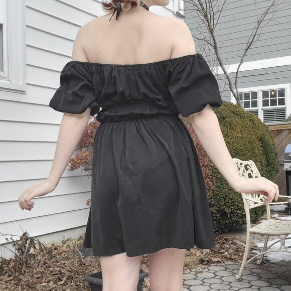 ❝ black off shoulder puffy black swan mini dress .❀ ݁ ˖ ❞ - Picture 6 of 9